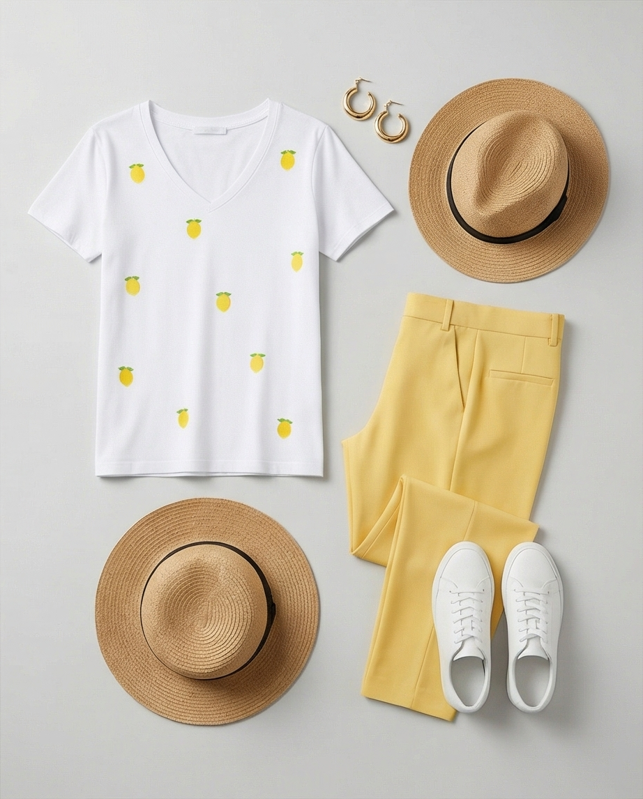 T-shirt motifs citrons