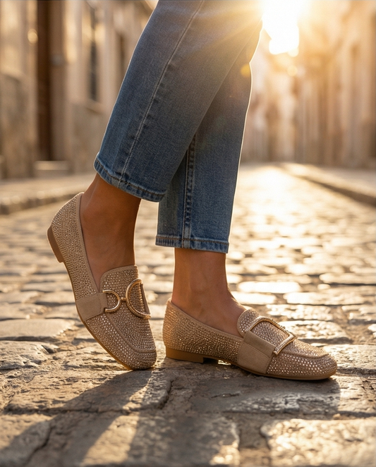Chaussures plates avec strass