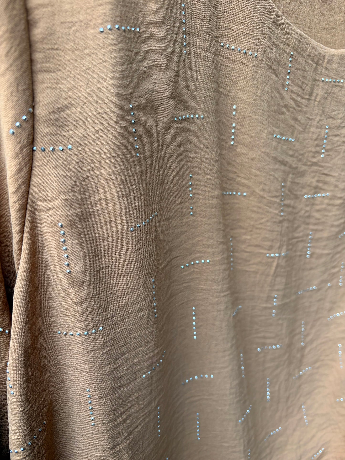 Blouse camel avec  strass
