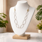 Collier grosse maille argenté