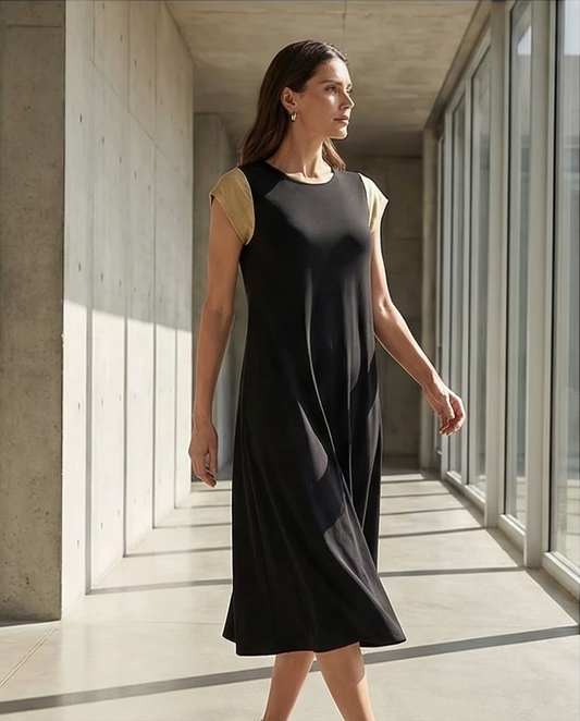 Robe casual fluide noire