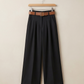 Pantalon noir large avec ceinture
