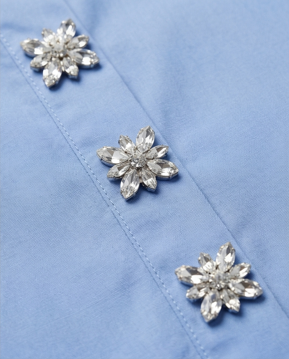Chemise boutons bijoux