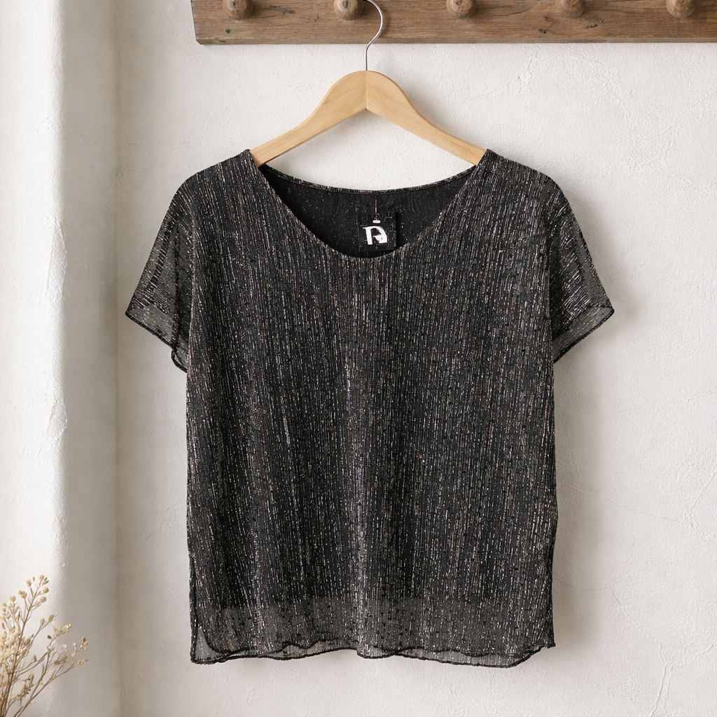 Blouse fluide avec paillettes