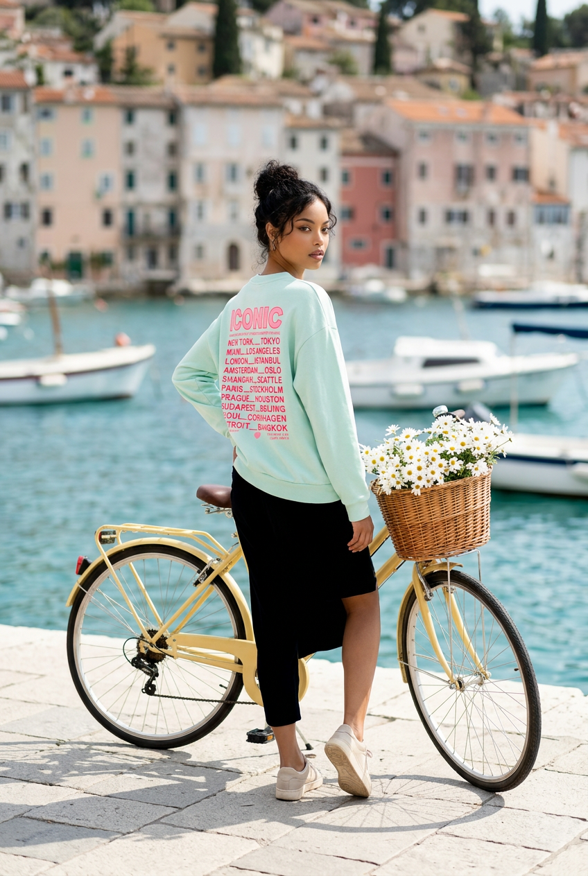 Sweat ICONIC vert d’eau