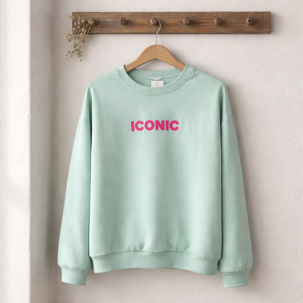 Sweat ICONIC vert d’eau