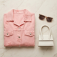 Veste en jeans corail