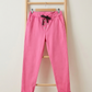Pantalon taille élastique rose