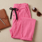 Pantalon taille élastique rose