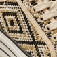 Baskets compensées beige et noire