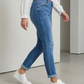Jeans coupe droite bleu moyen