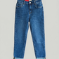Jeans coupe droite bleu foncé