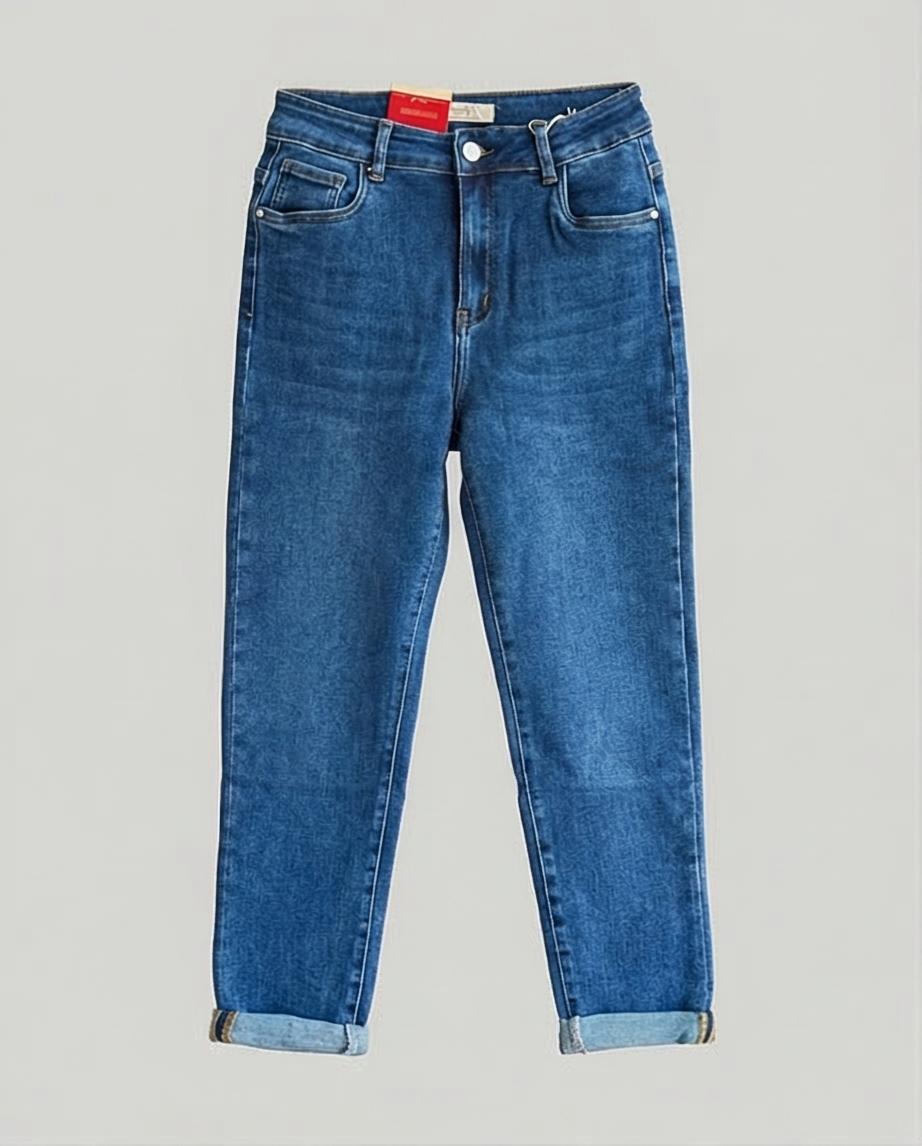 Jeans coupe droite bleu foncé