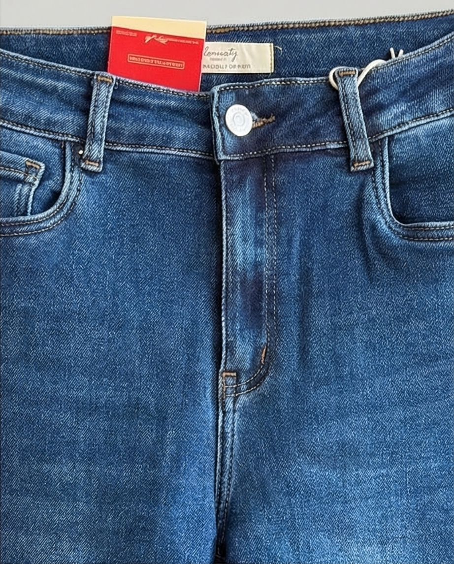 Jeans coupe droite bleu foncé