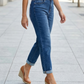 Jeans coupe droite bleu foncé