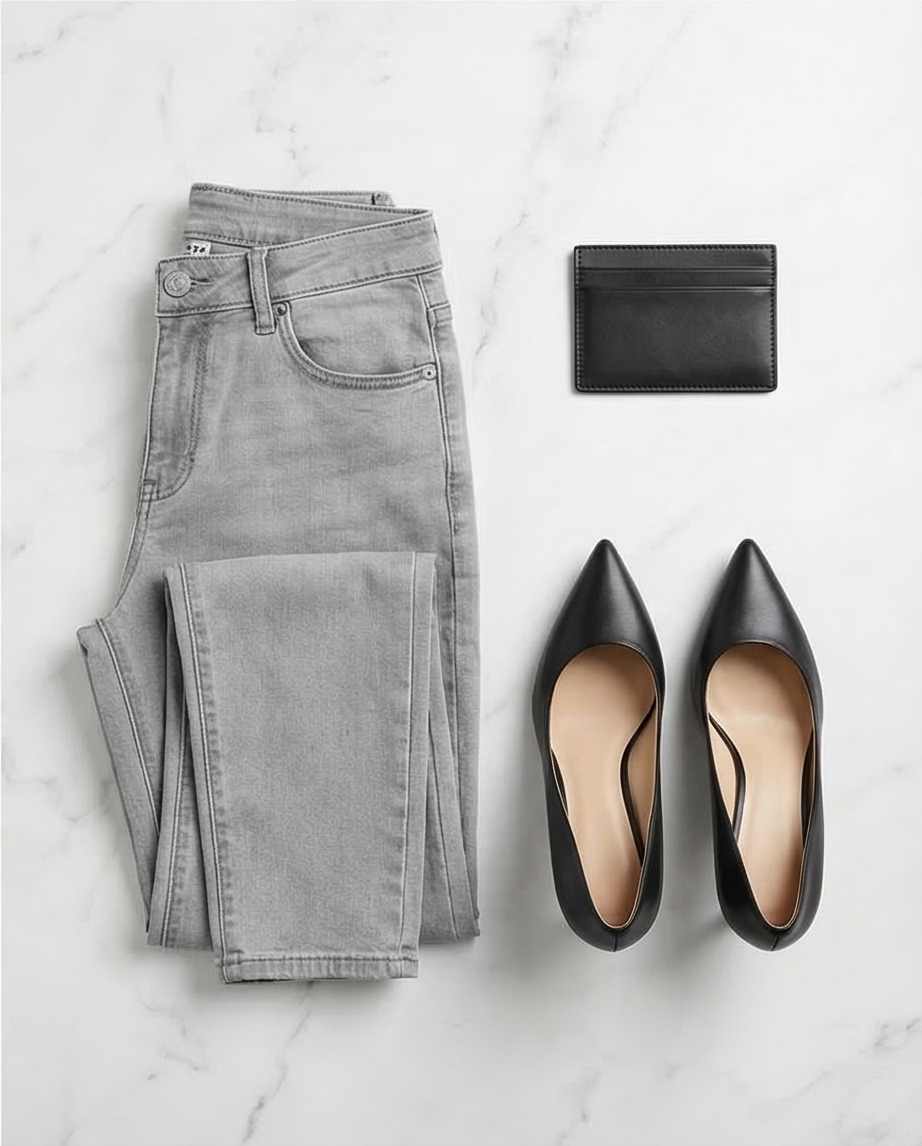Jeans gris Skinny