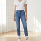 Jeans zac et Zoé 7/8 avec strass et dentelle