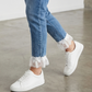 Jeans zac et Zoé 7/8 avec strass et dentelle