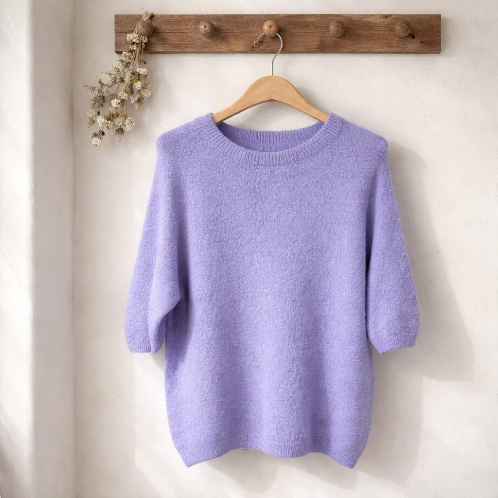 Pull manches courtes en alpaga