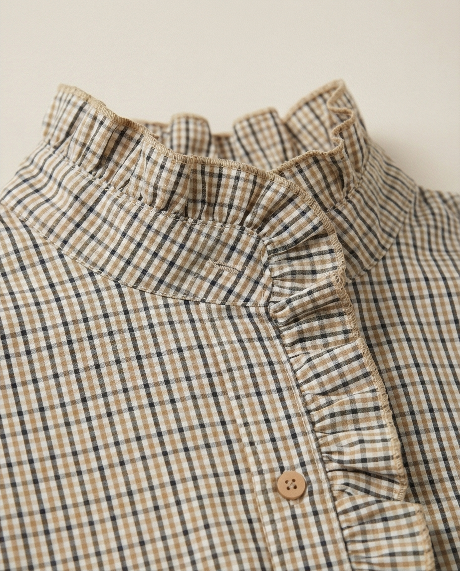 Chemise col froufrou