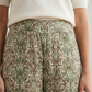 Pantalon fluide bariolé kaki