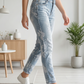 Jeans fleuri Karostar