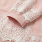 Sweat-shirt avec dentelle rose
