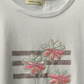 T-shirt fleurs strass