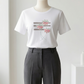 T-shirt fleurs strass