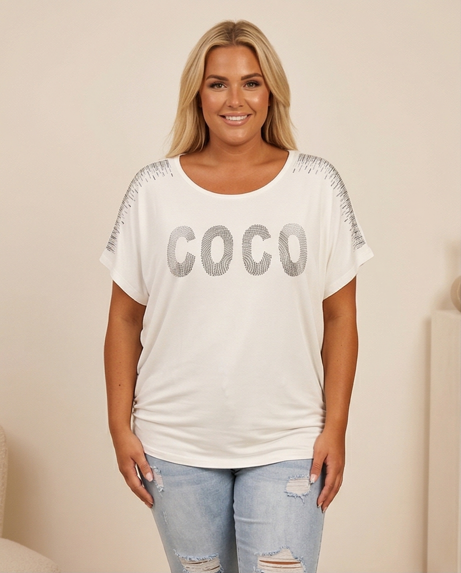 T-shirt avec strass COCO