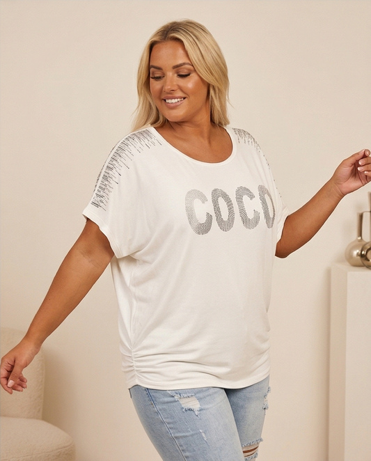 T-shirt avec strass COCO