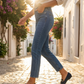 Mocassins avec strass bleu nuit