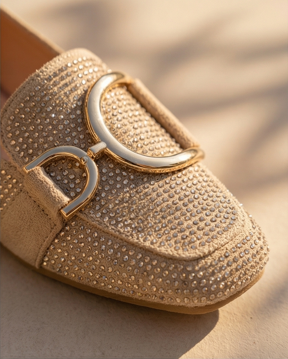Chaussures plates avec strass