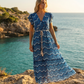 Robe fluide bleu roi