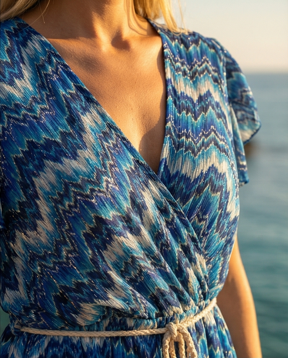 Robe fluide bleu roi