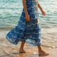 Robe fluide bleu roi