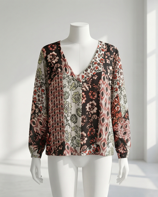 Blouse doublée et voilée