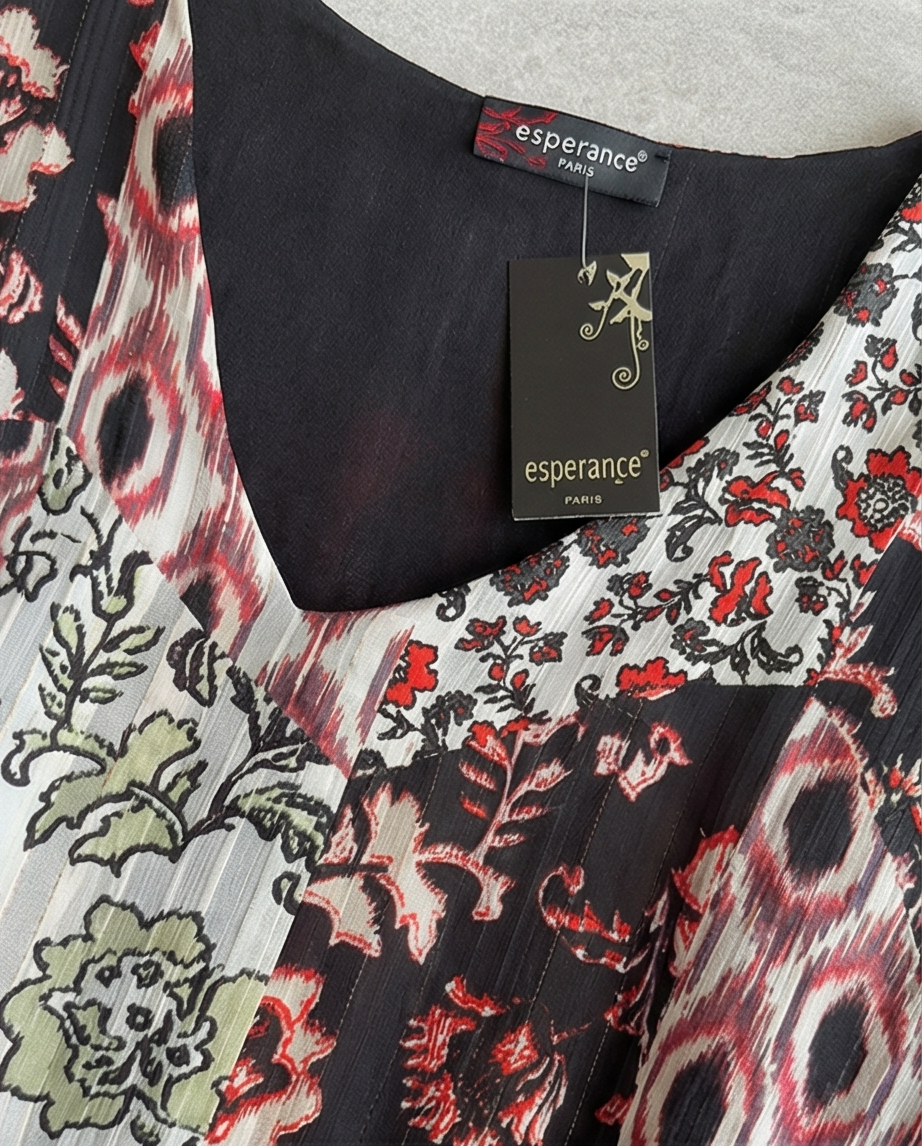 Blouse doublée et voilée