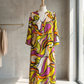 Robe bariolée tendance vert pomme