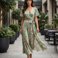Robe longue et fluide vert pomme