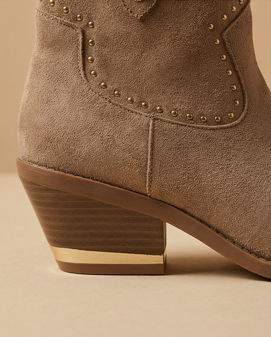 Bottines inspi santiag beige