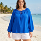 Blouse fluide col élastique